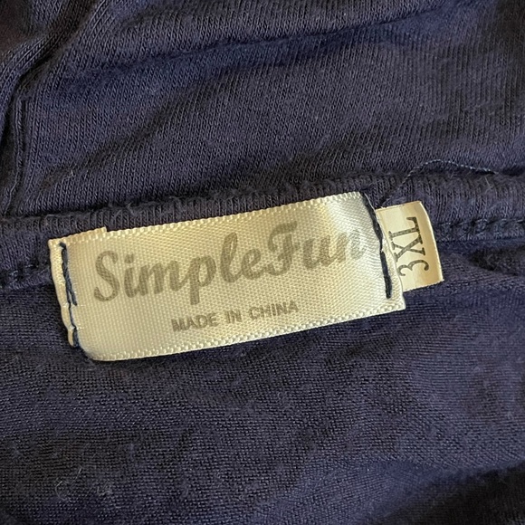 Women’s Swim Coverup Dress Navy Blue 3XL - Picture 5 of 7